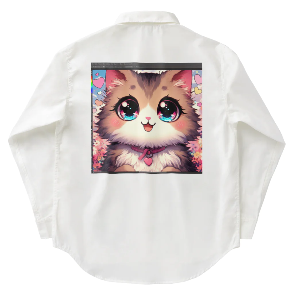 yos-1292583のねこニコばん Work Shirt