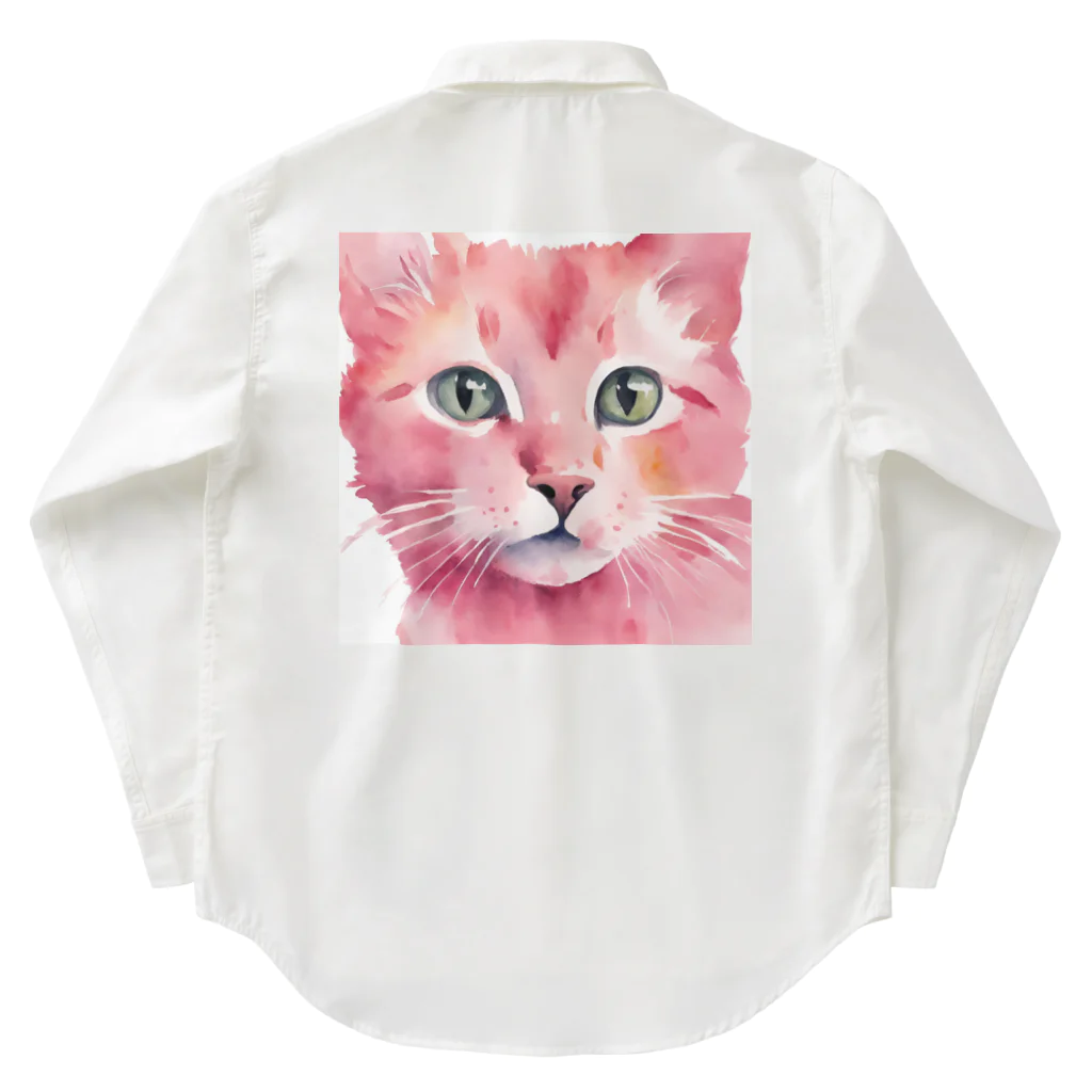 キャツアイのピンクの猫ちゃんやで Work Shirt