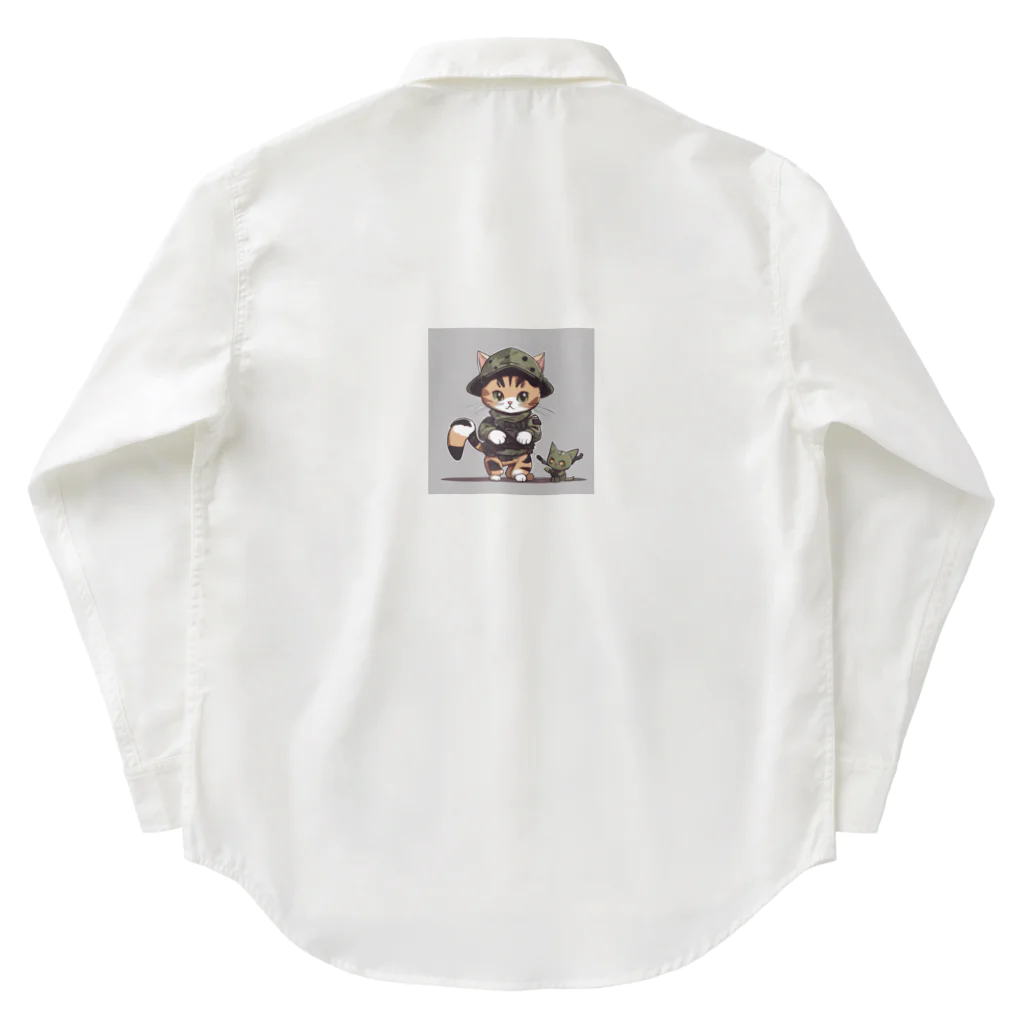 ピザベイビーの戦闘ネコ Work Shirt