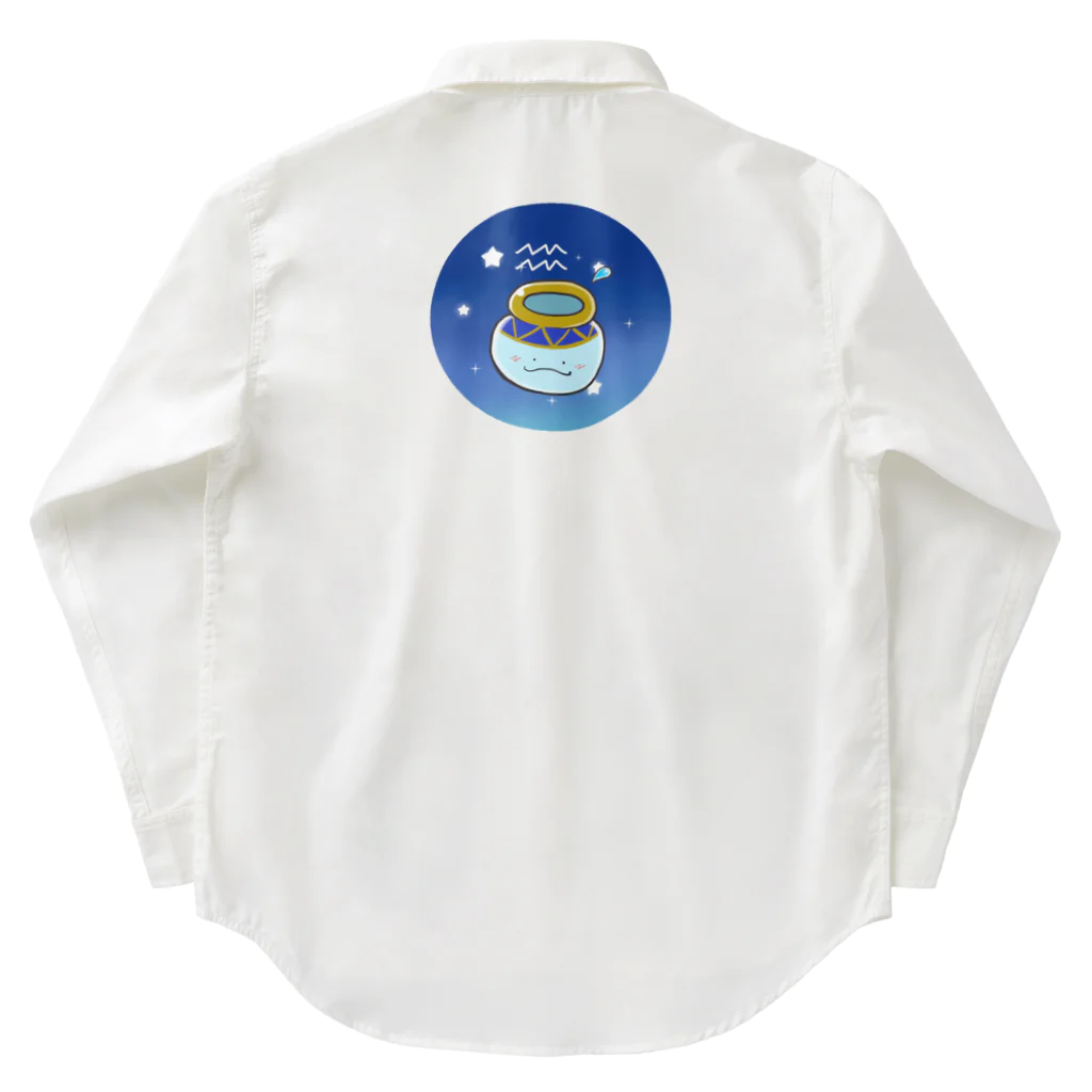 もふもふ堂の水瓶座 Work Shirt