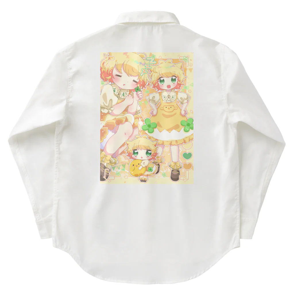 あーとイラスト工房のねむねむひよこのおんなの子 Work Shirt