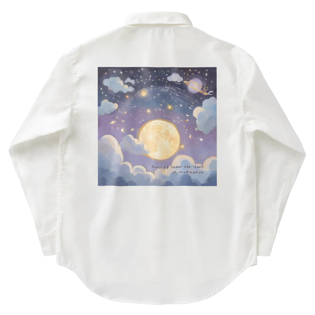 hydrangea-macrophyllaのDancing under the stars of imagination. Work Shirt