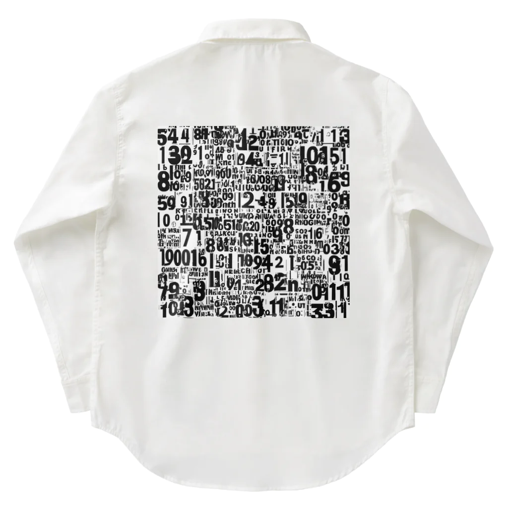 MEGROOVEの数字アート Work Shirt