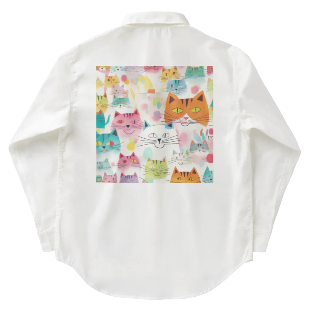 F2 Cat Design Shopのbeloved cats 002 ワークシャツ