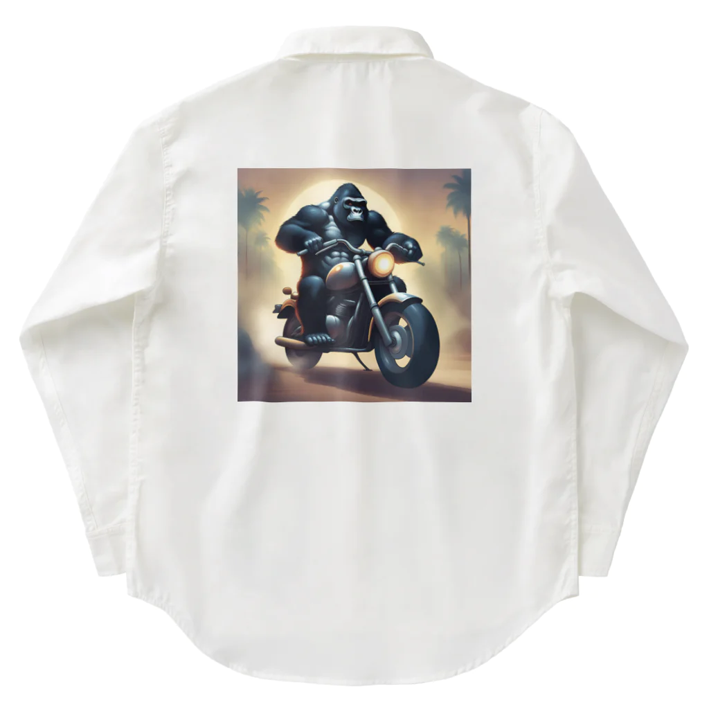 razurizuのバイクを盗んで走り出すゴリラ Work Shirt