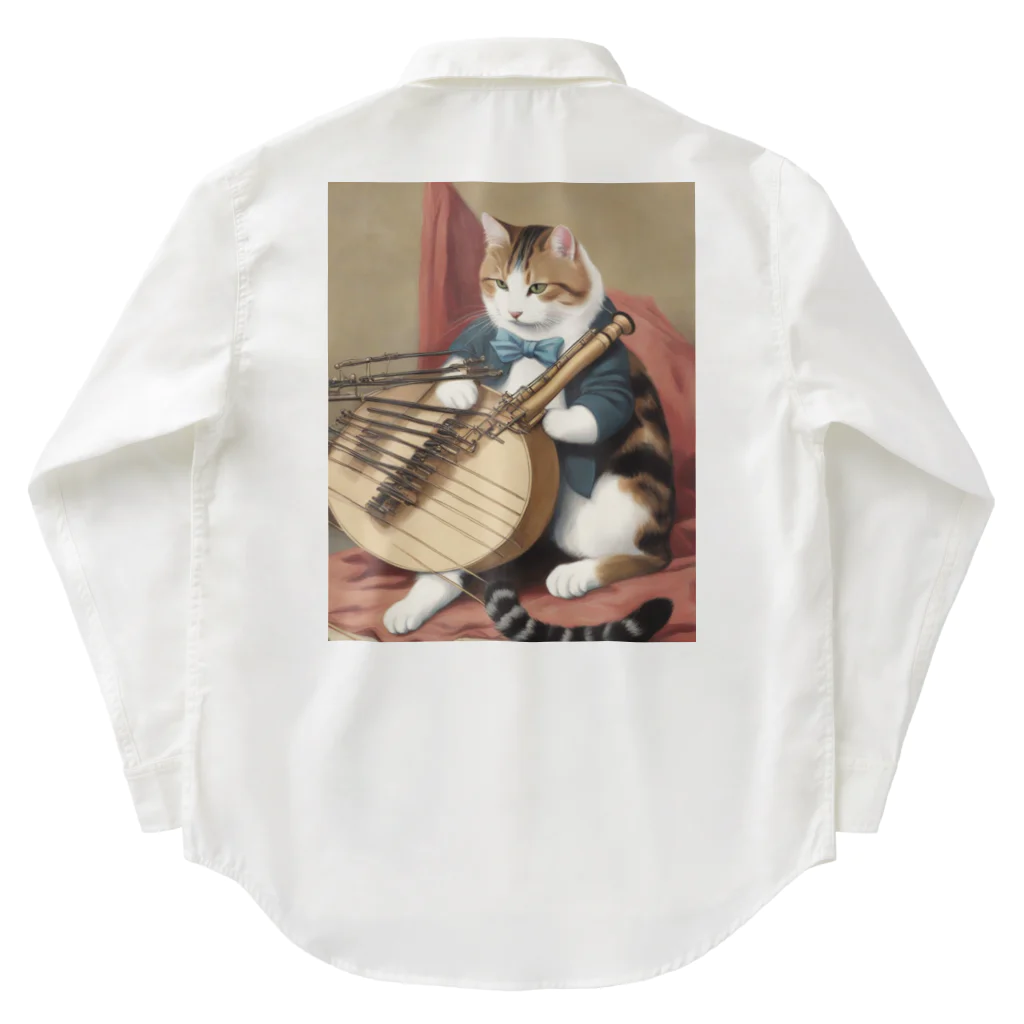 F2 Cat Design Shopの orchestra cat 001 ワークシャツ