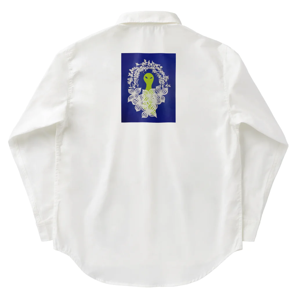 ジュンキチの宇宙人　グリーン Work Shirt