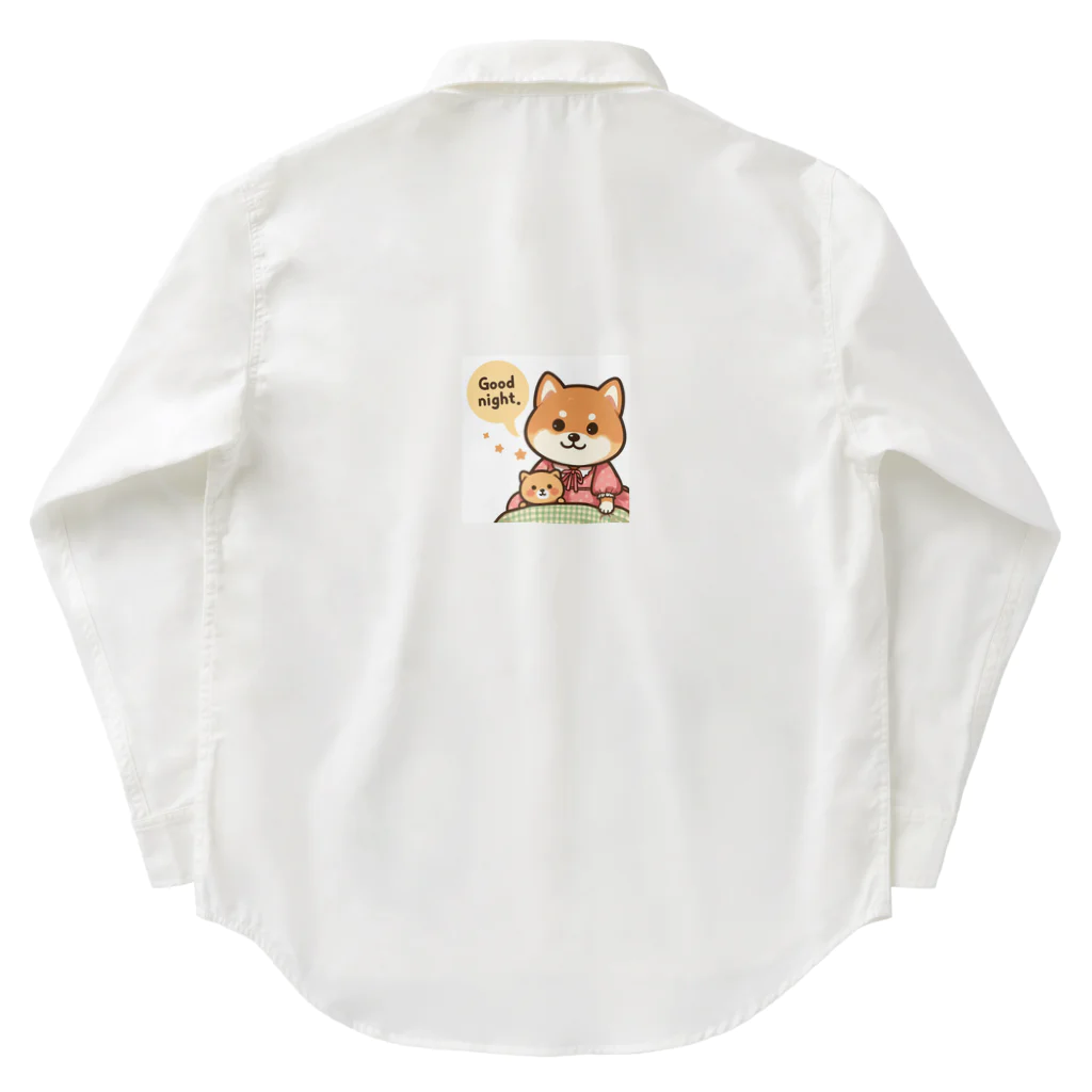 メアリーの今夜は可愛い柴犬スタンプで癒しの時間 Work Shirt