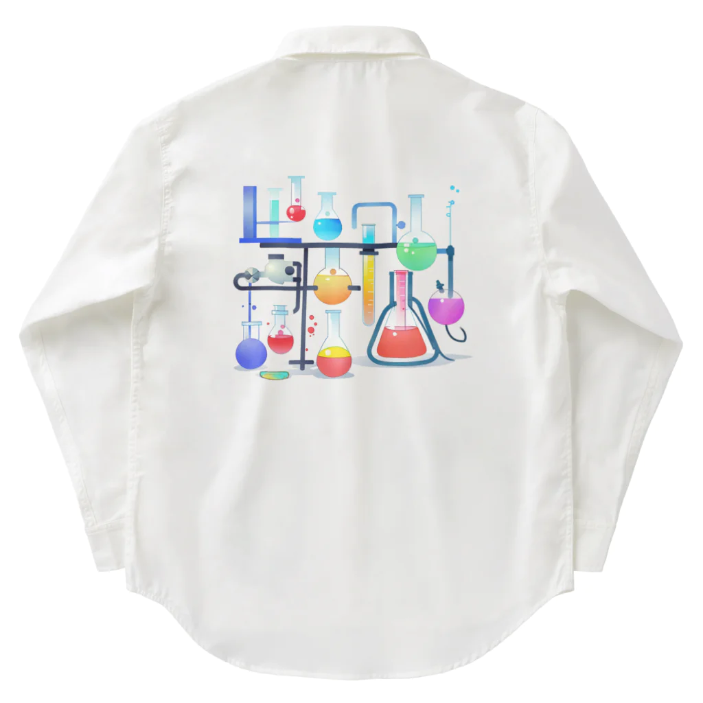 パキュラSHOPのカラフルなサイエンス Work Shirt