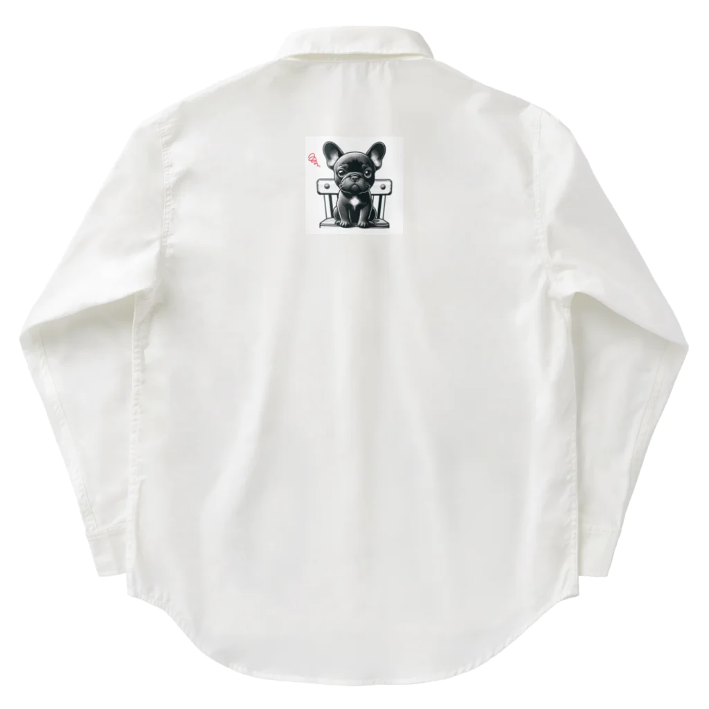 frenchbulludogのフレブルなっちゃん Work Shirt