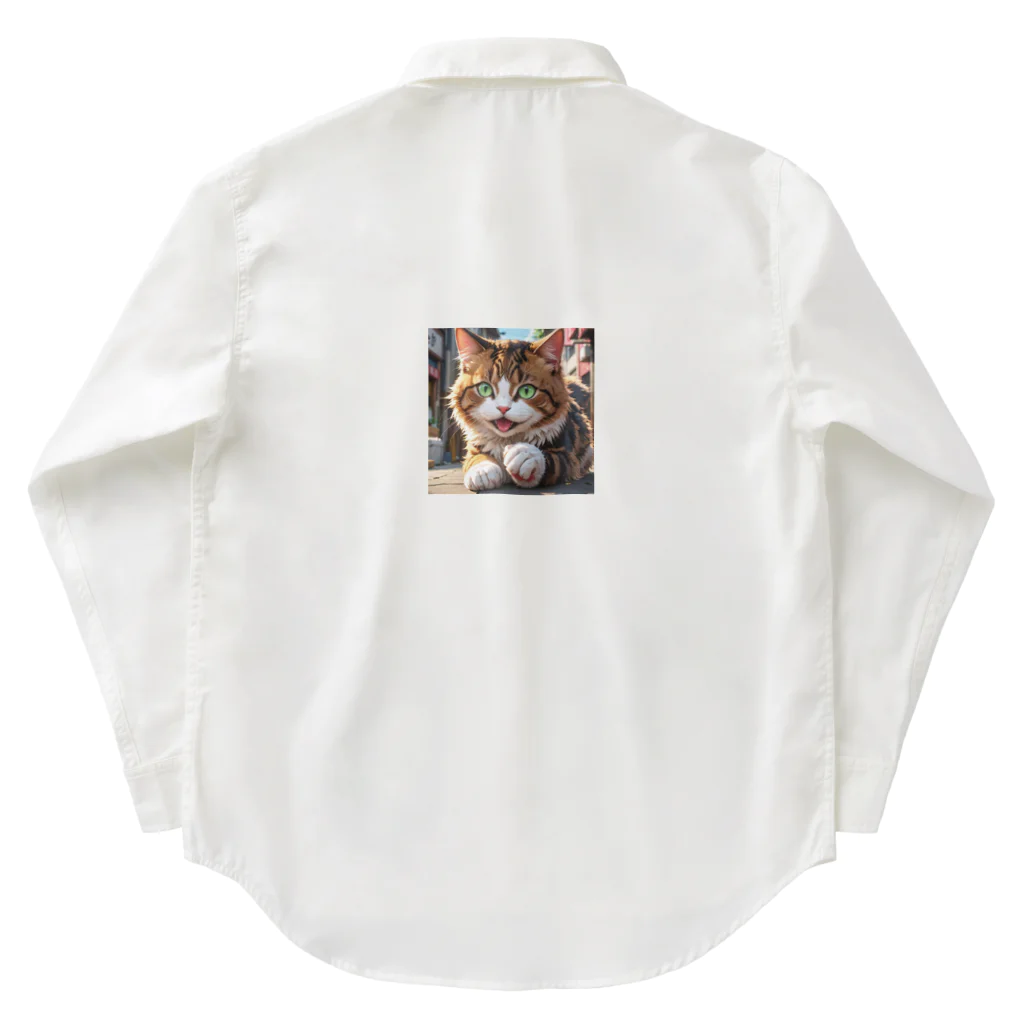 oz-chanの何かしようとしてる猫 Work Shirt