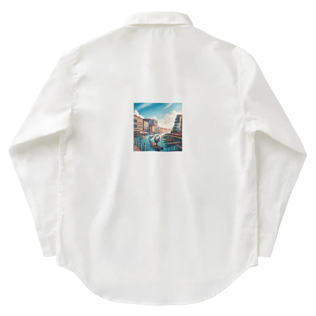 Pixel Art Goodsのヴェネチア（pixel art） Work Shirt