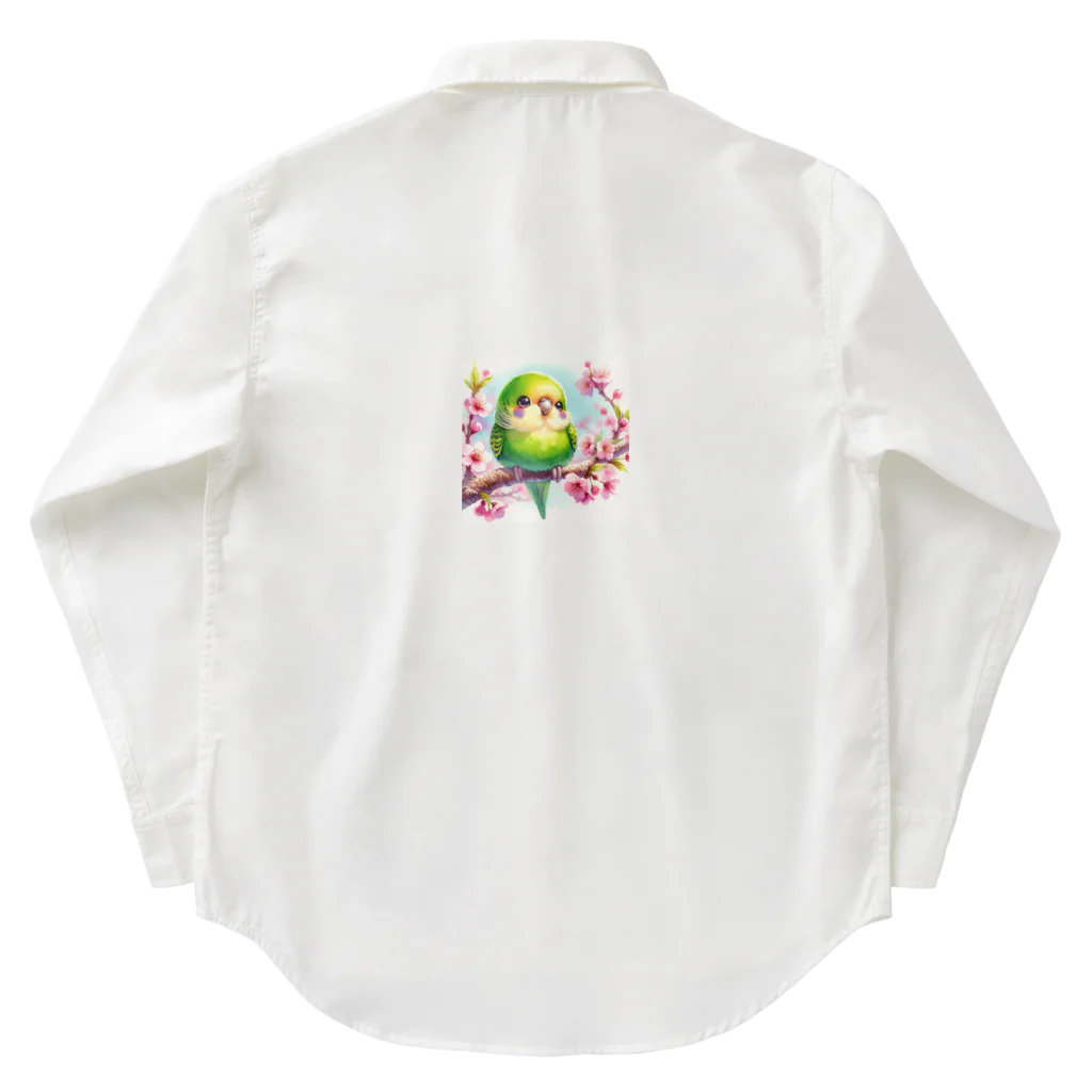 ぷっくりショップのオカメインコのひととき Work Shirt