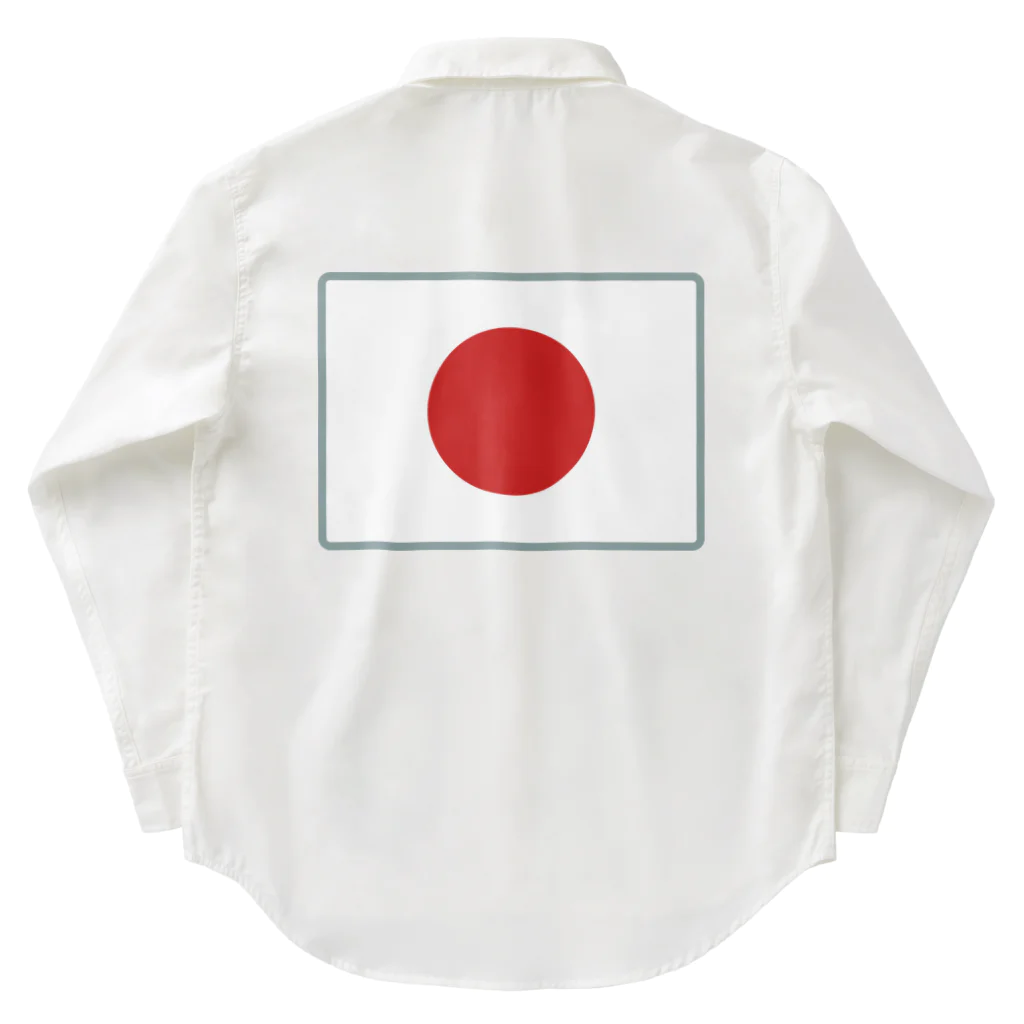 お絵かき屋さんの日本の国旗 Work Shirt