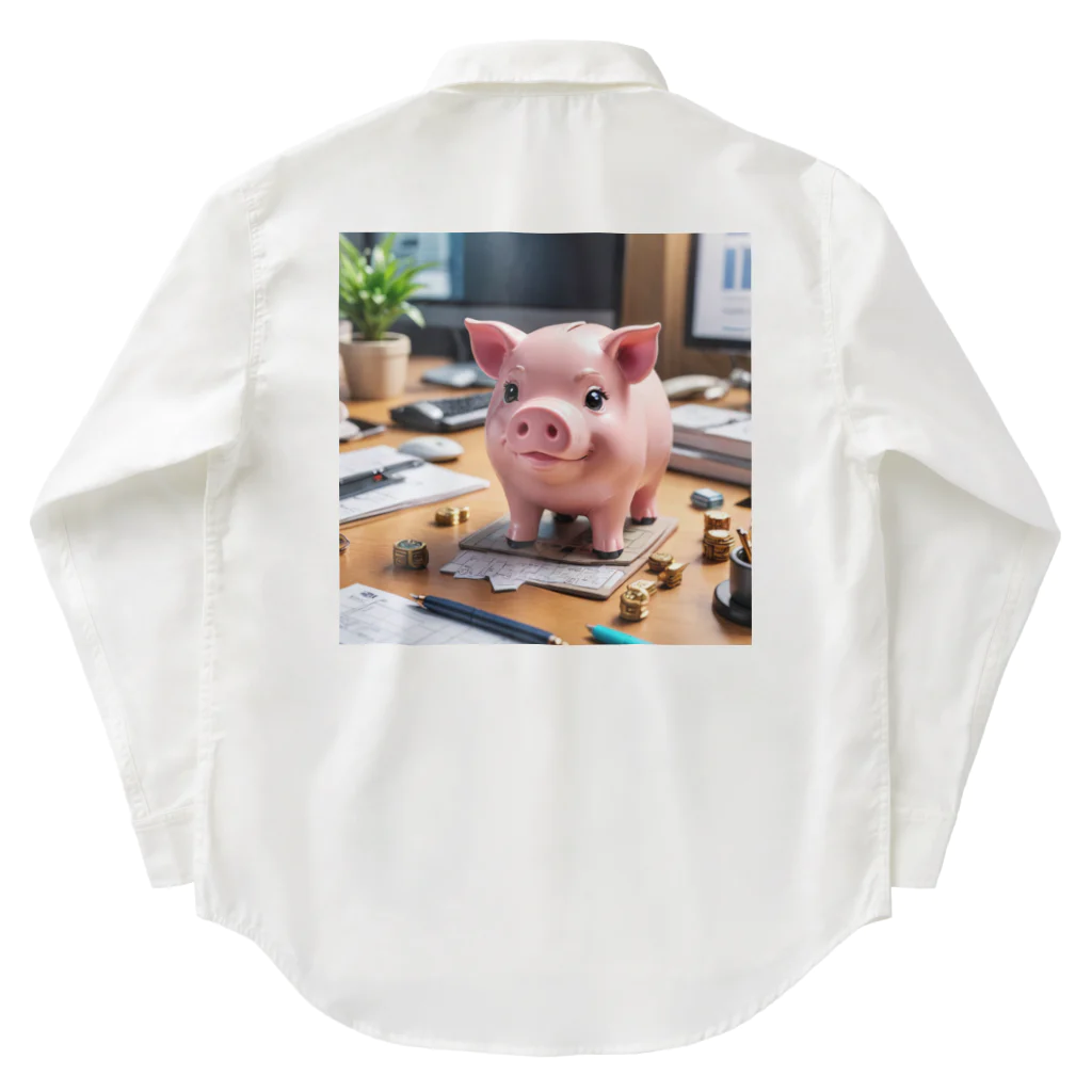 MTHの会社のビジネスモデルを構築するミニブタ Work Shirt