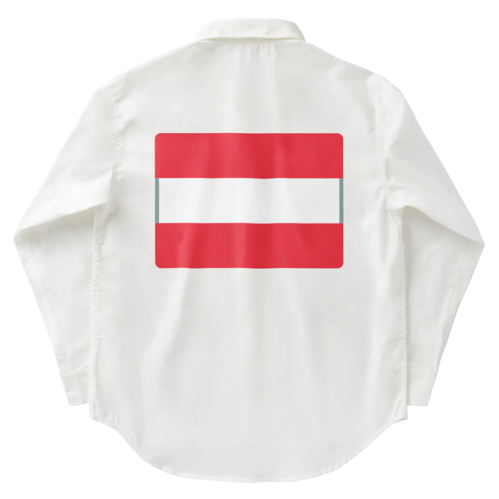 お絵かき屋さんのオーストリアの国旗 ワークシャツ