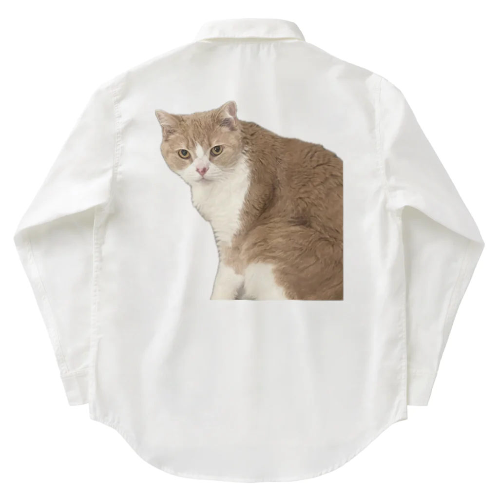 Mashlyのマシロくん猫グッズ Work Shirt