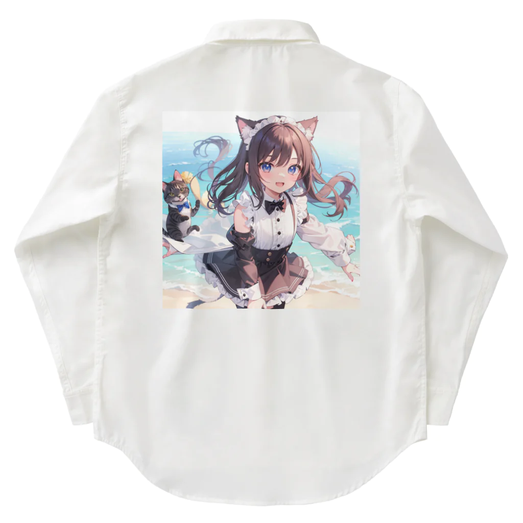 yos-1292583のねこニコばん Work Shirt