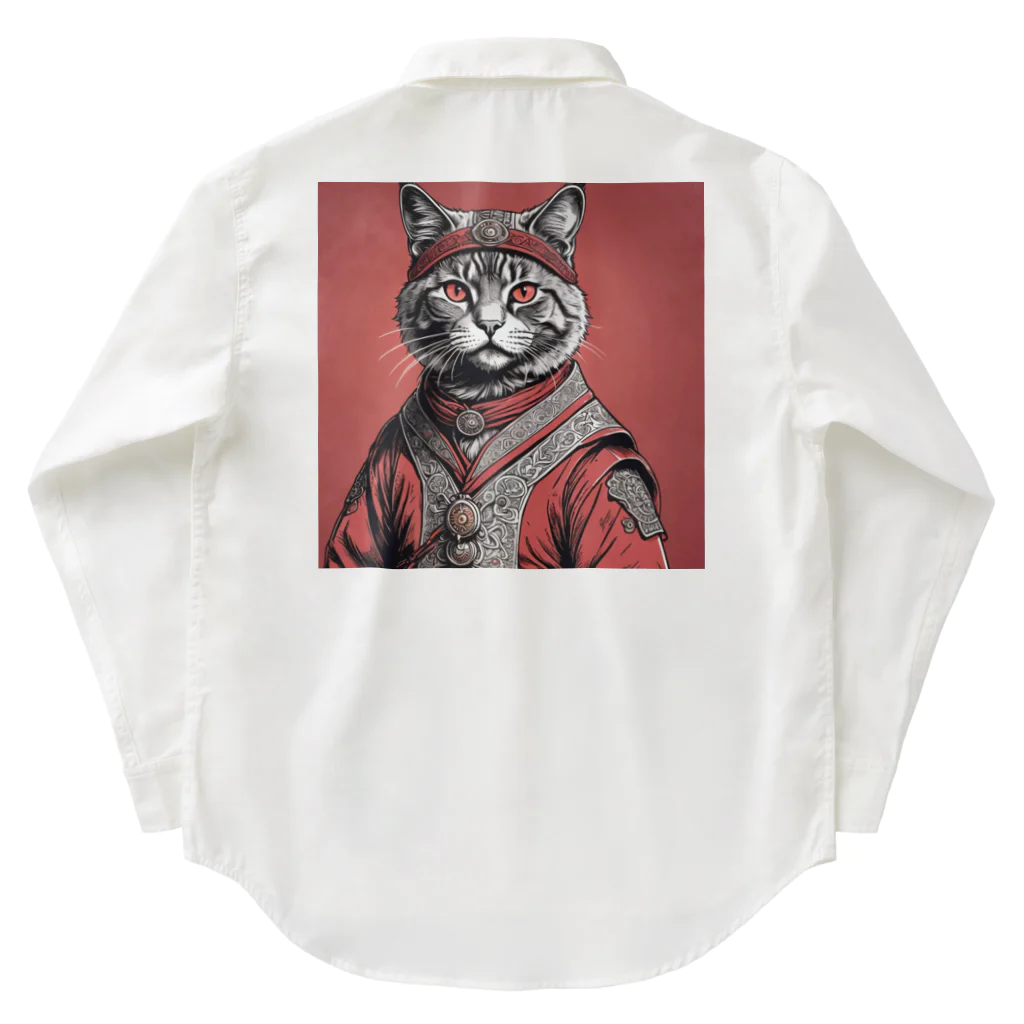 hogarakuの縄文猫 Work Shirt