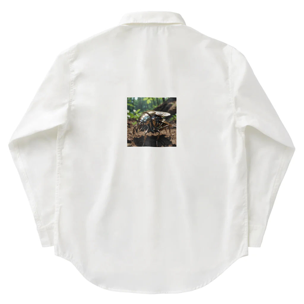 majimeのロボ蝉幼虫 Work Shirt