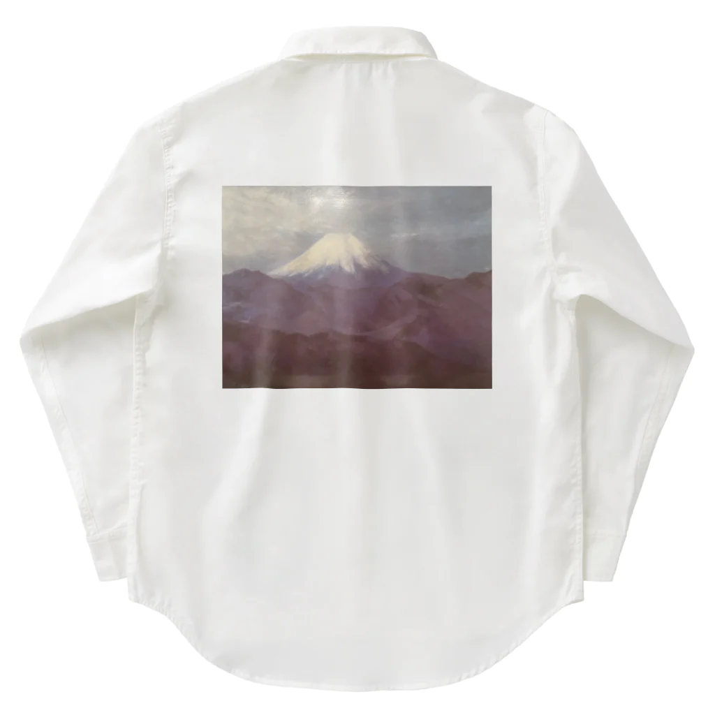 hagi528の富士山を仰ぐ❗️ ワークシャツ