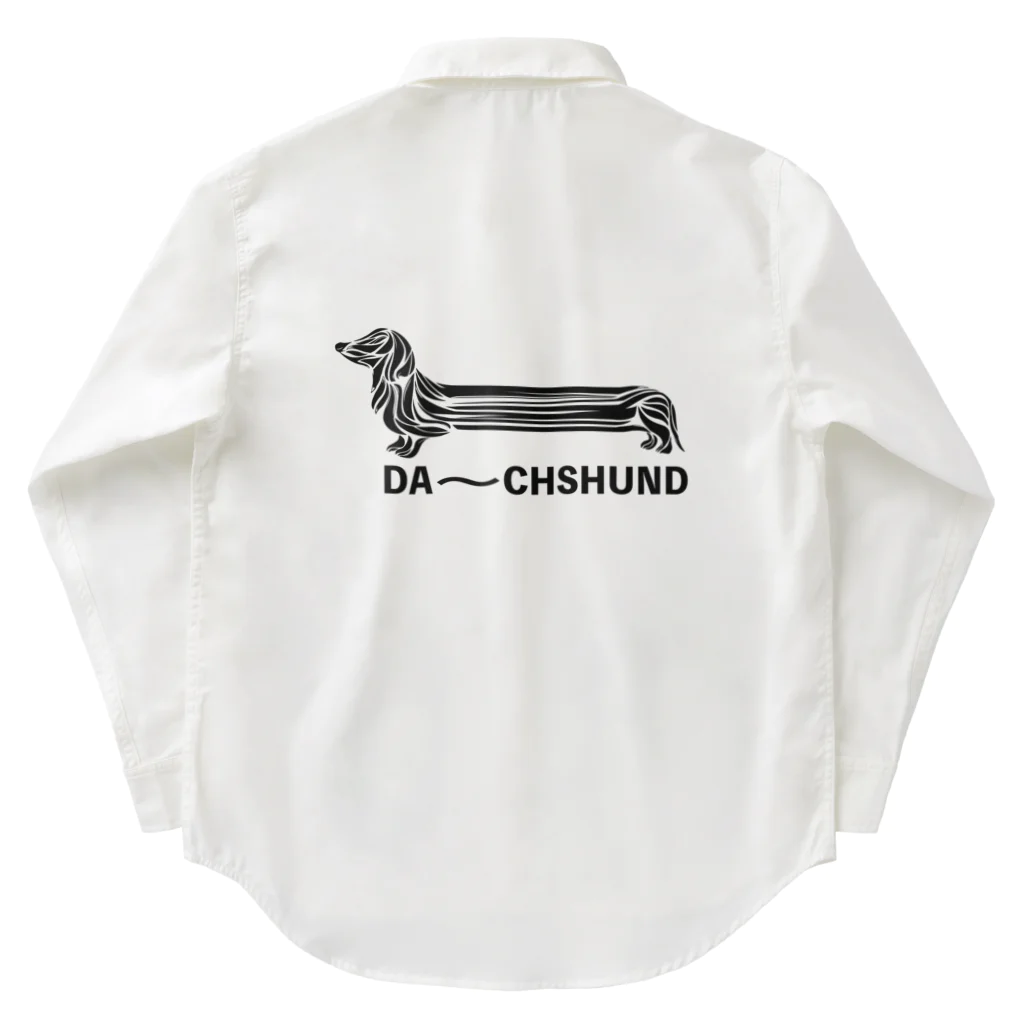 chicodeza by suzuriのダーーーークスフンド Work Shirt