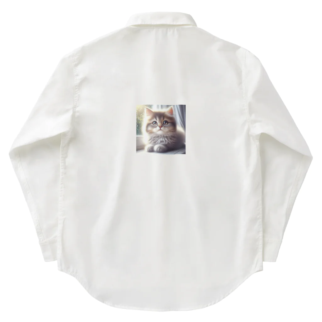 harumama04の子猫のキャラクターグッズです。 ワークシャツ