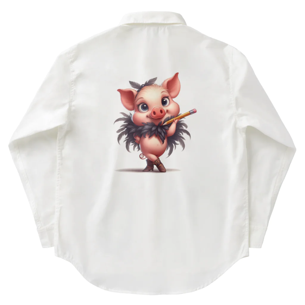 momonekokoの子豚アーティスト ワークシャツ