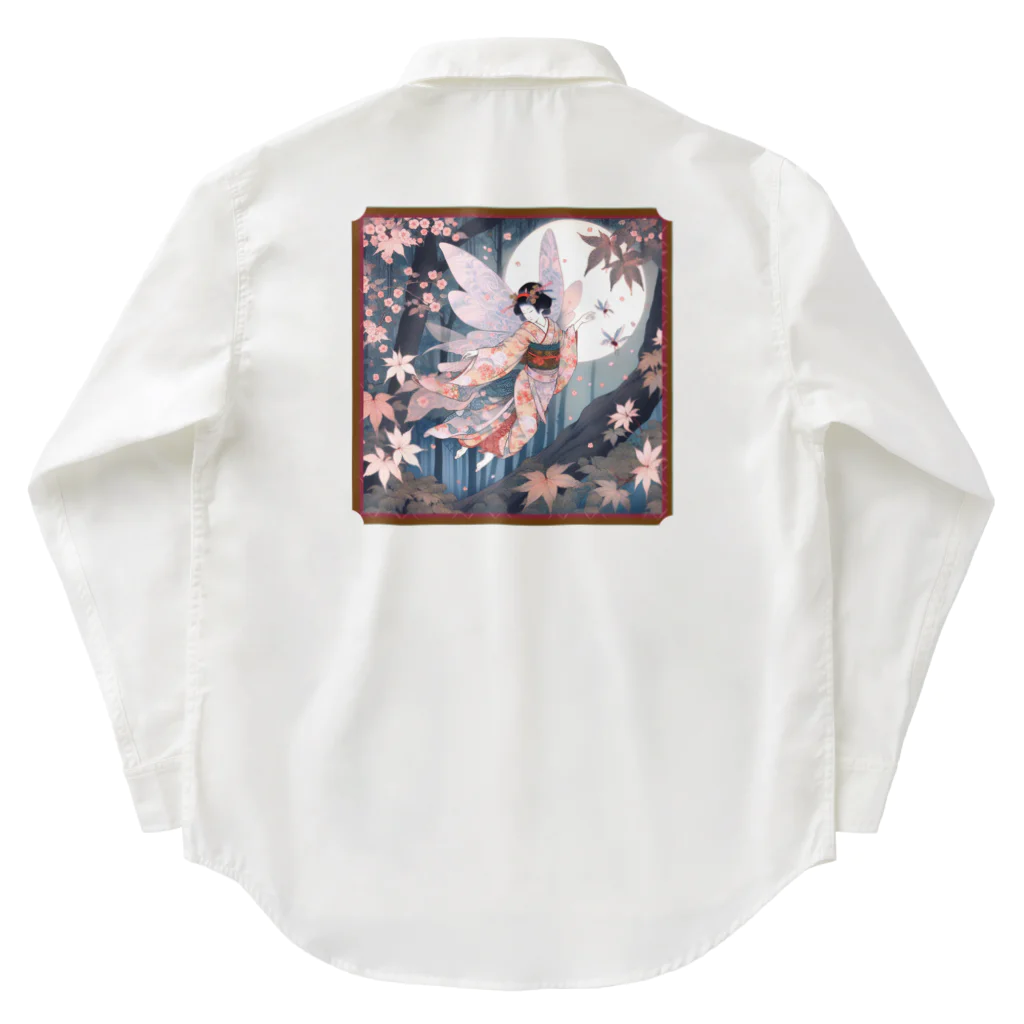 大正ロマン・昭和モダンの紅葉の妖精　精霊　 Work Shirt