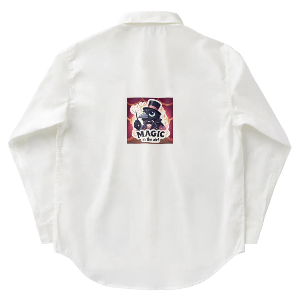 まんじゅ王国の魅惑的な魔法をかけるダンディーなカラス Work Shirt