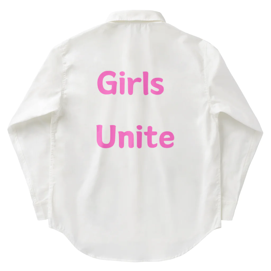 あい・まい・みぃのGirls Unite-女性たちが団結して力を合わせる言葉 ワークシャツ