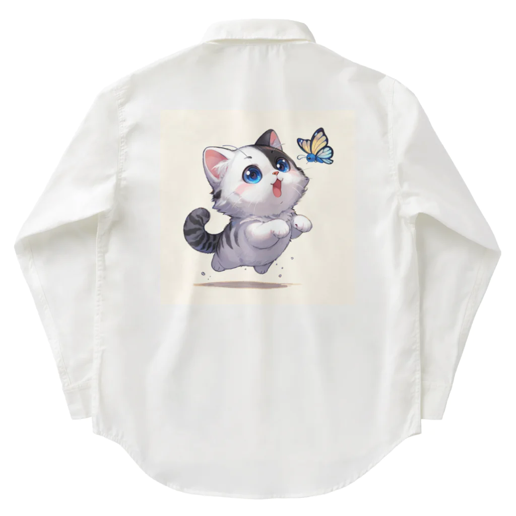 yos-1292583のねこニコばん Work Shirt