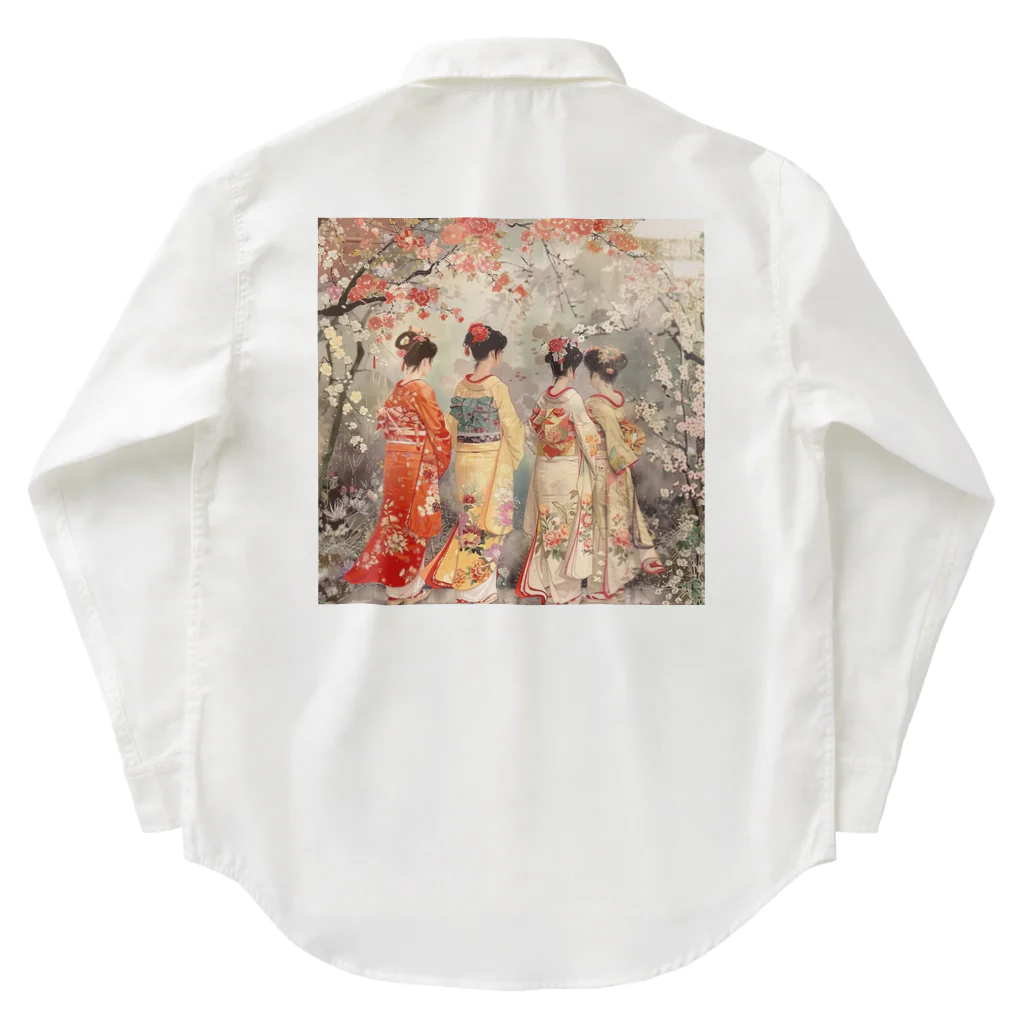 AQUAMETAVERSEの優雅な花見桜の花満開　なでしこ1478 Work Shirt