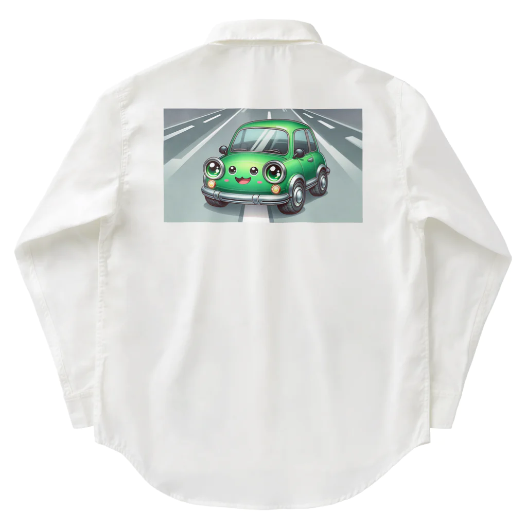 kawadangoのかわいい緑の車 Work Shirt