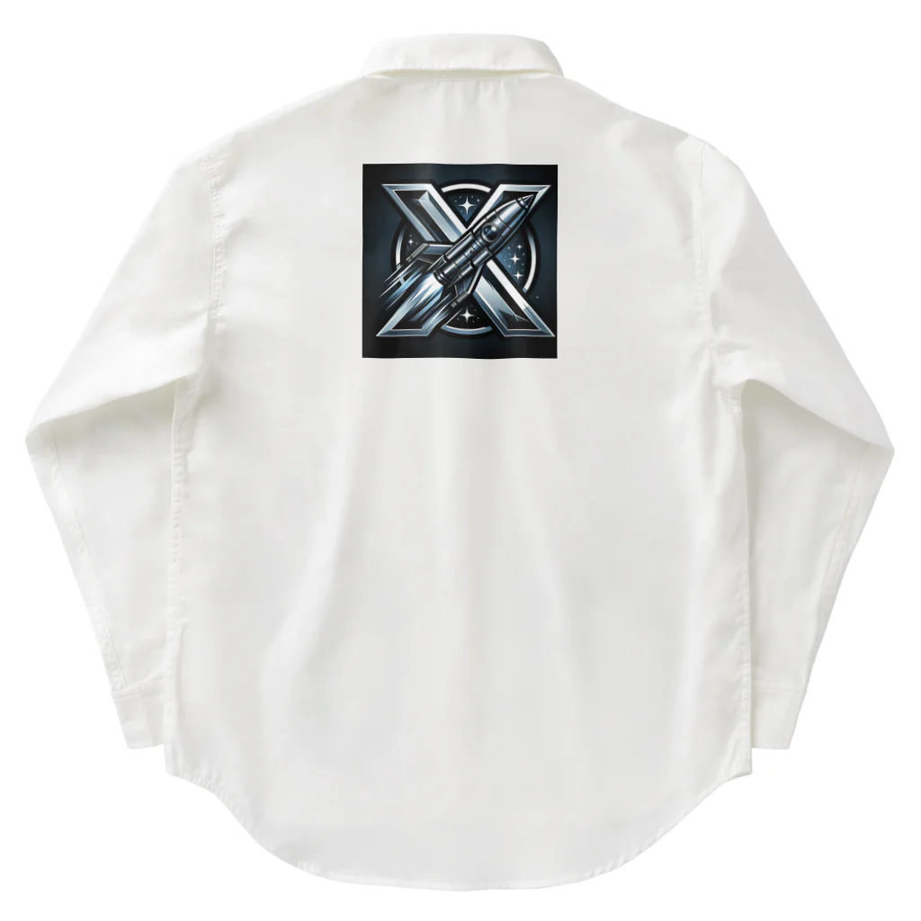 亀蘭タマムシのThe "X" when it comes to rockets. Work Shirt