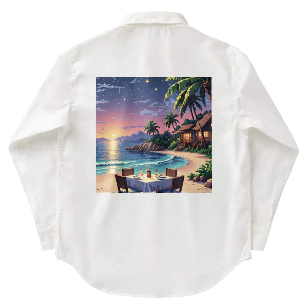 Paradise ExploreのMoonlit Palm Haven Work Shirt