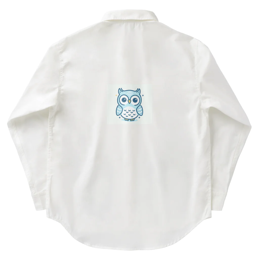 strawberry168の可愛いフクロウのキャラクターグッズです Work Shirt