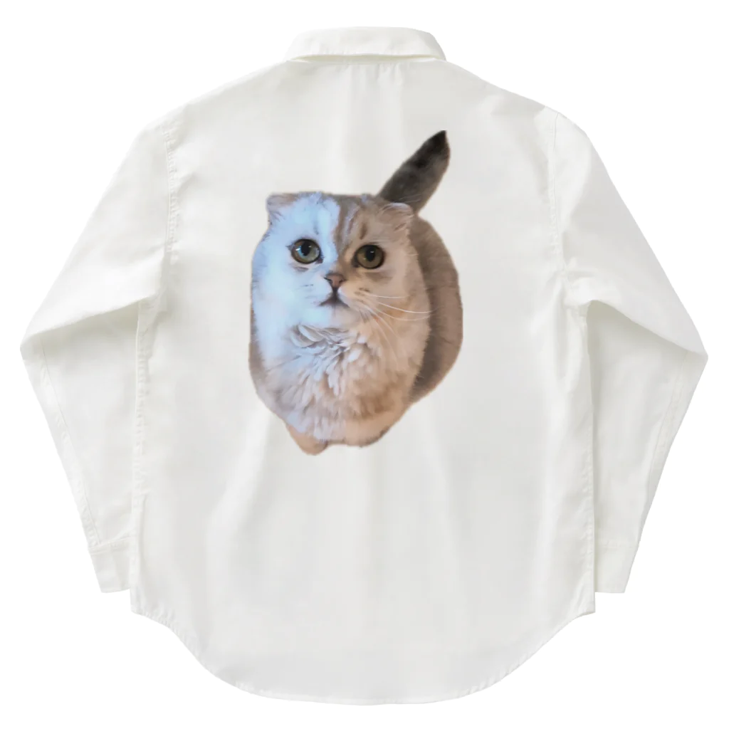 いらっしゃいませのフクロウみたいな猫 Work Shirt