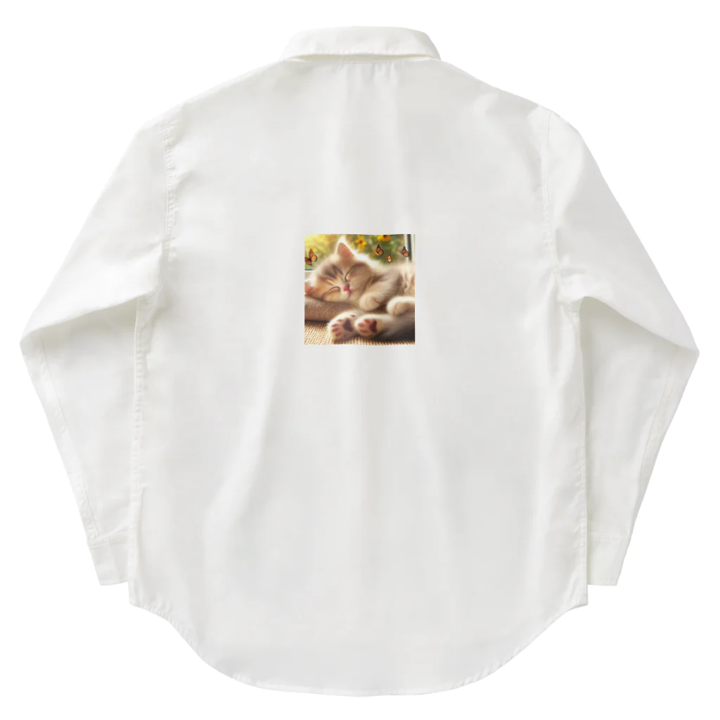 NaturalCanvasの寝る子は育つ Work Shirt