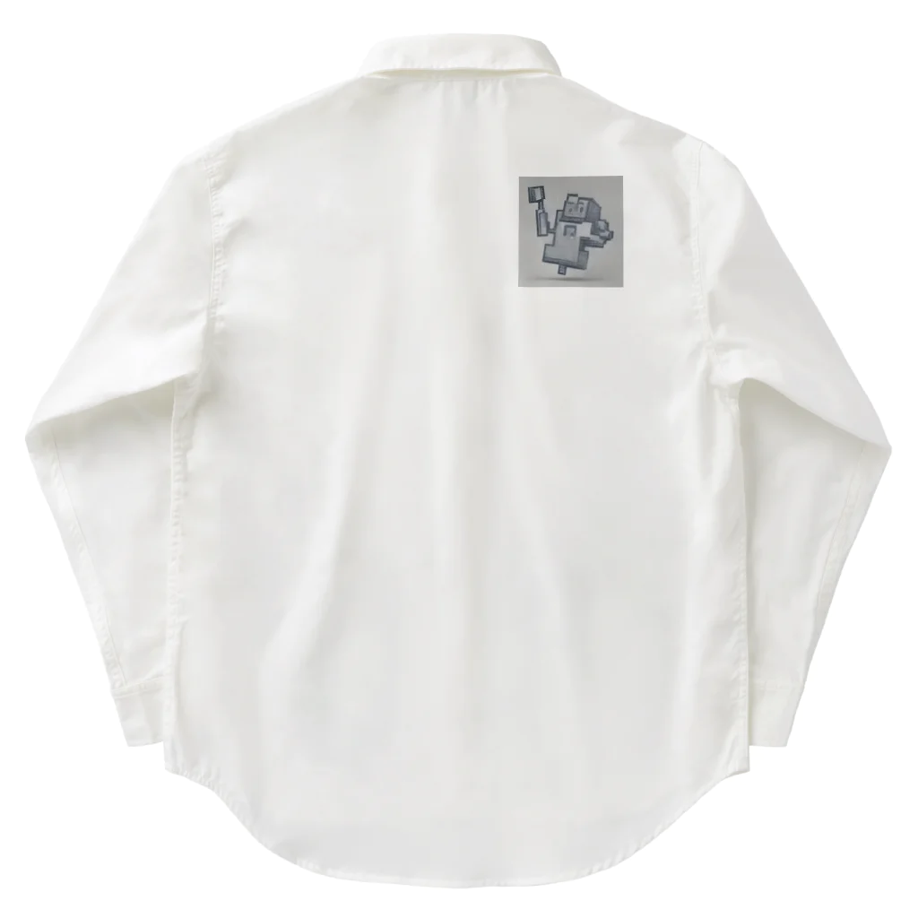 t_08のロボット Work Shirt