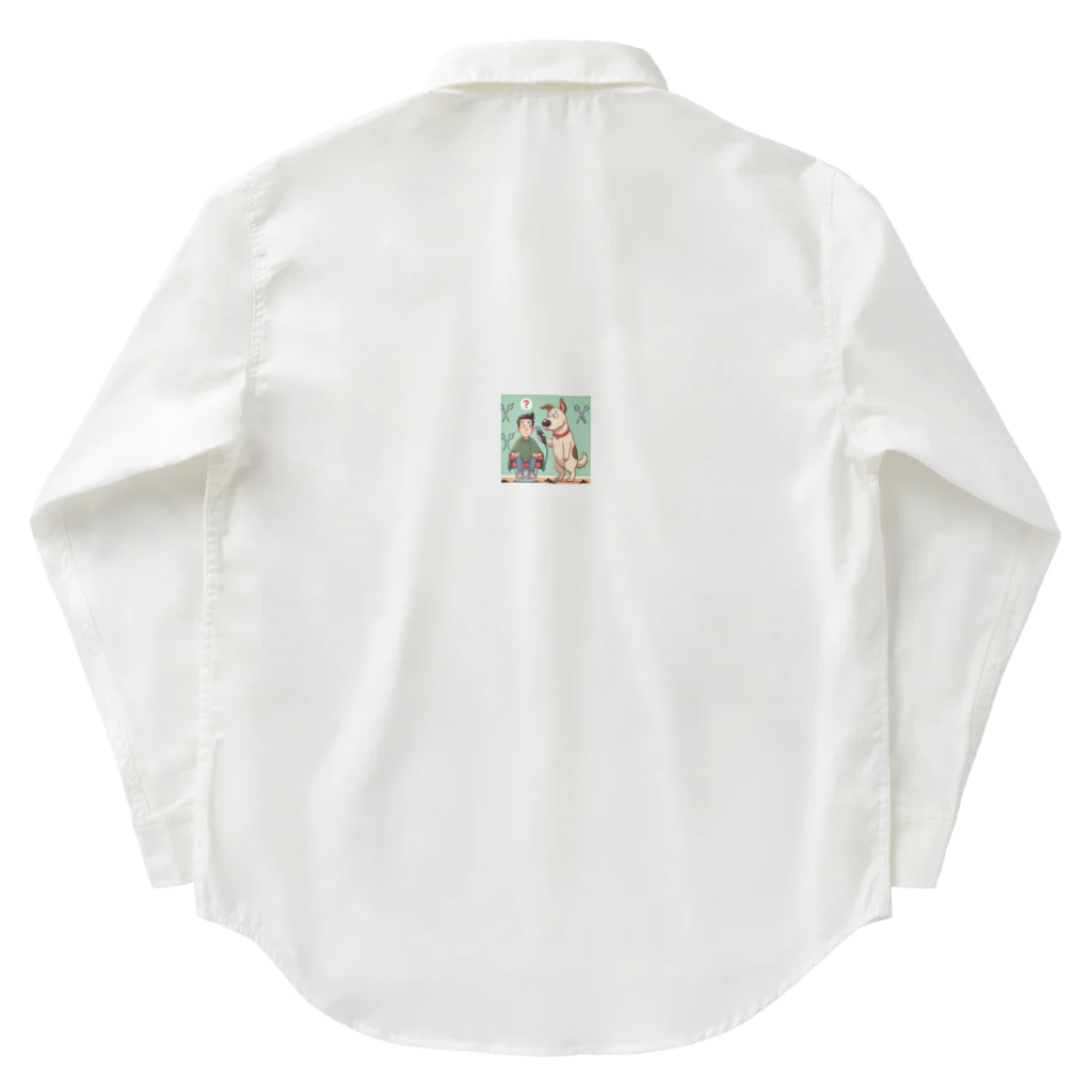 ぷぷオレンジのわんわん美容室 Work Shirt