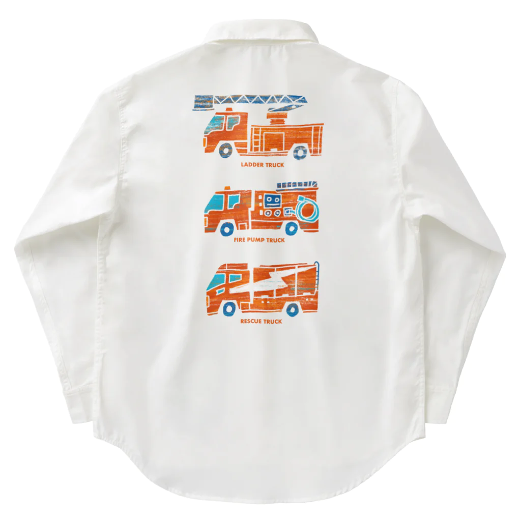 watasackの消防車（はしご車、ポンプ車、レスキュー車） Work Shirt