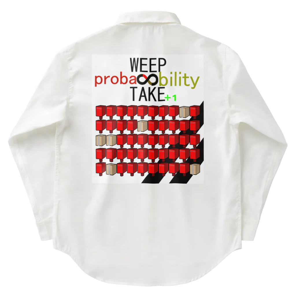 HADAKAGEKKO(WEEP＆TAKE)のWEEP＆TAKE probability ワークシャツ