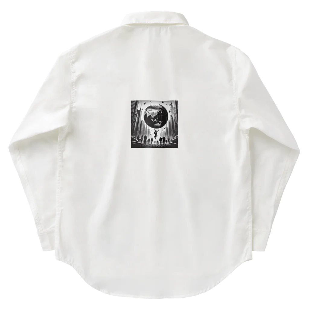 葵花色 mob the Worldのmob the world item Work Shirt