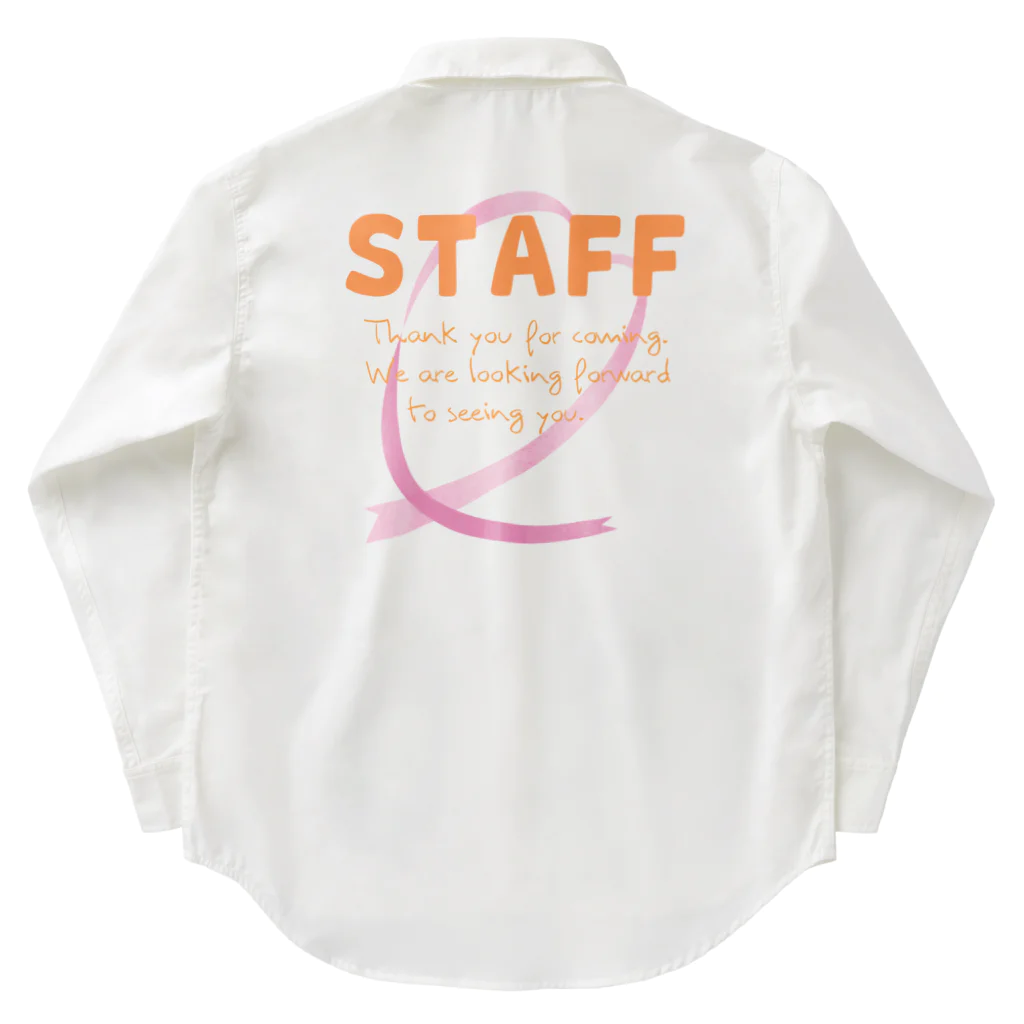 PiZakkuのスタッフTシャツ　りぼん Work Shirt