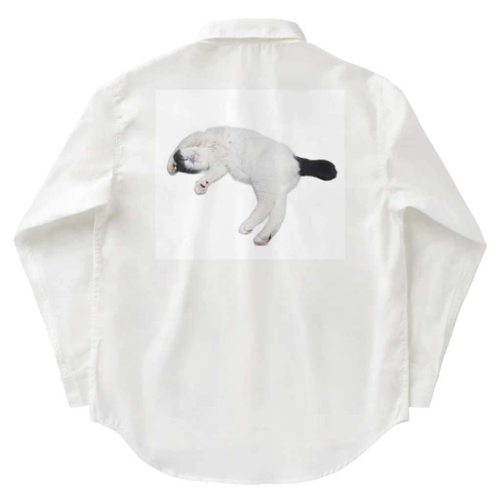 クリスタの尻尾が短い保護猫 たぬちゃん Work Shirt