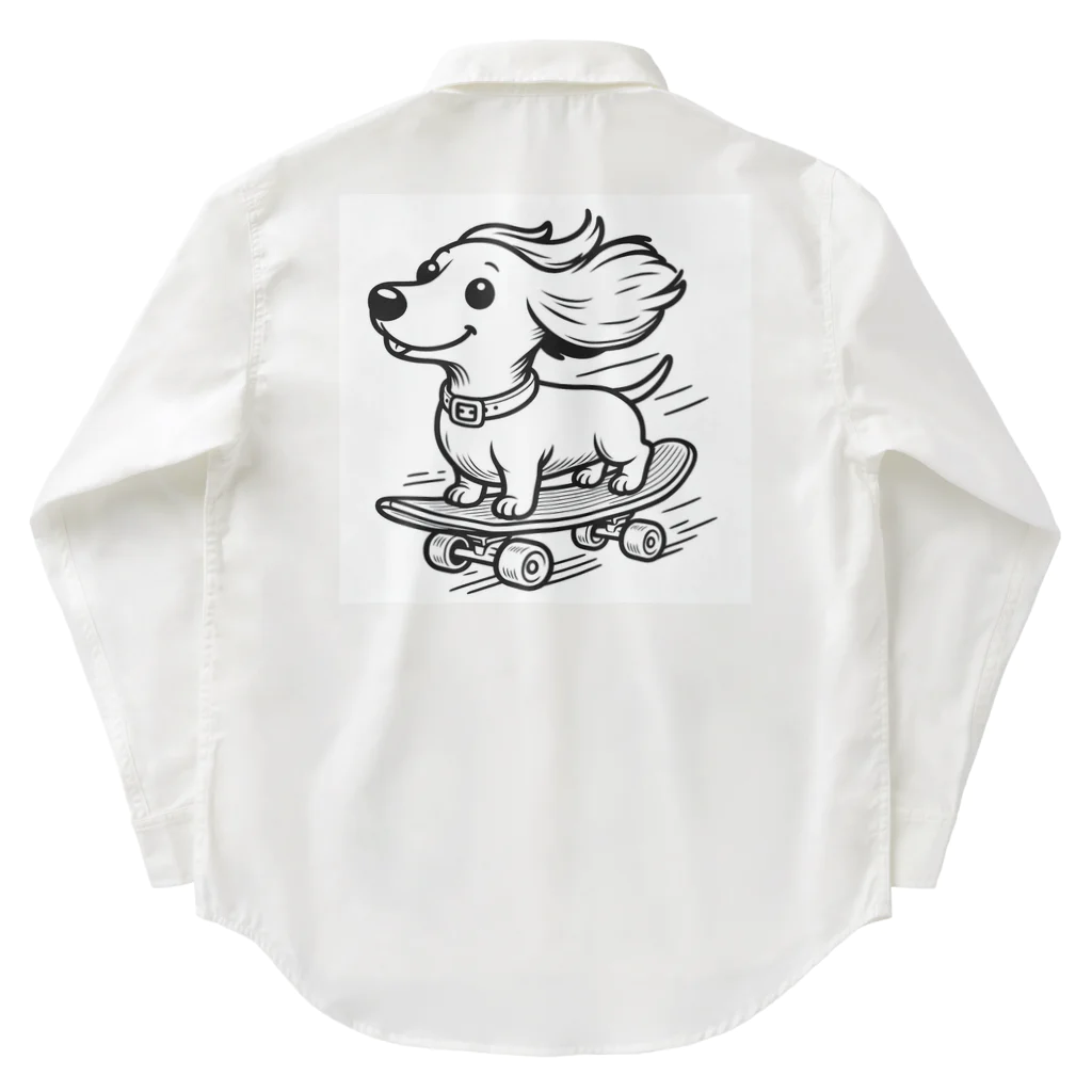 DOG is GOD のスケボー犬ライダー Work Shirt