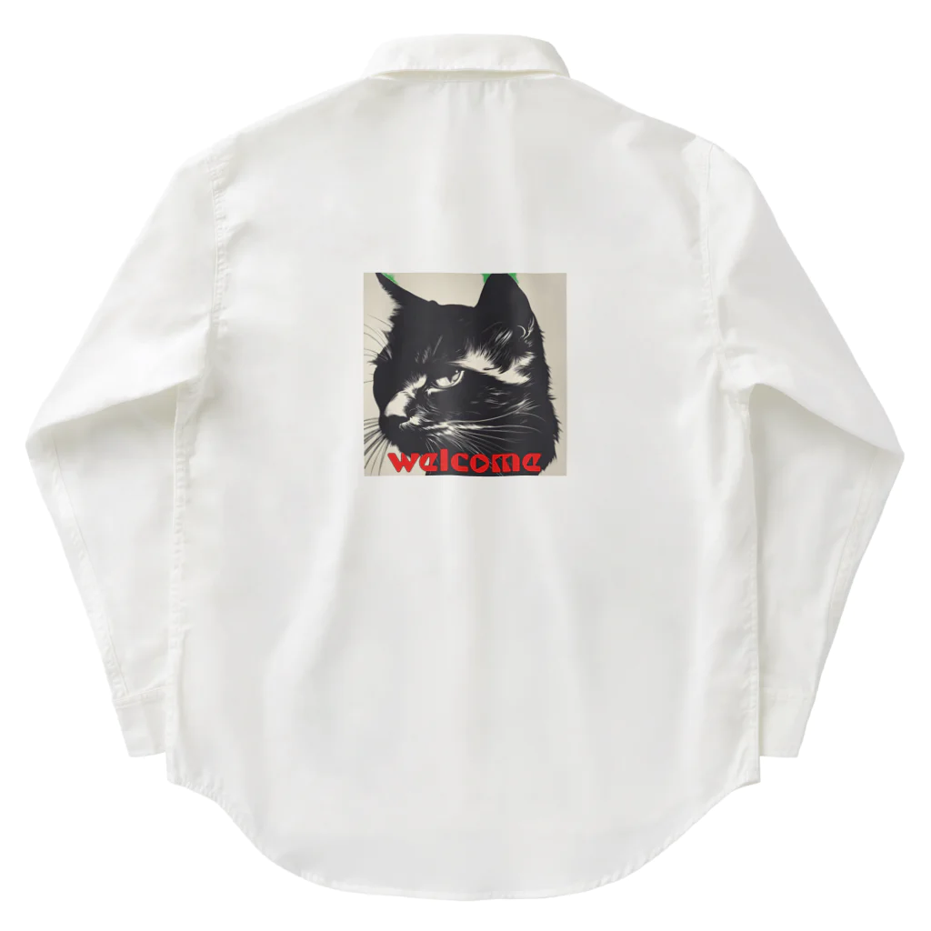 kk-welcomeの黒猫登場Ⅰ Work Shirt