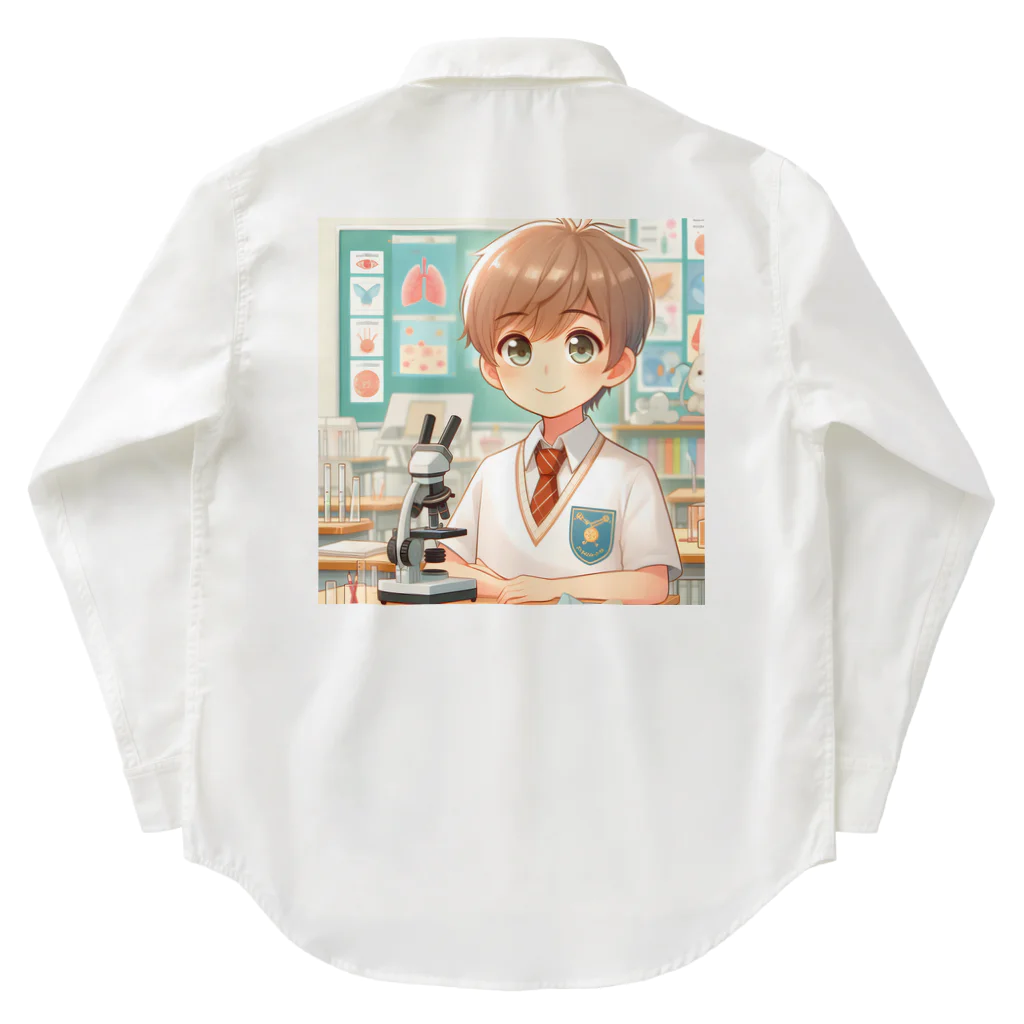 可愛い男の子イラスト販売所　By,keicyanの男の子　中学1年生　科学部 Work Shirt