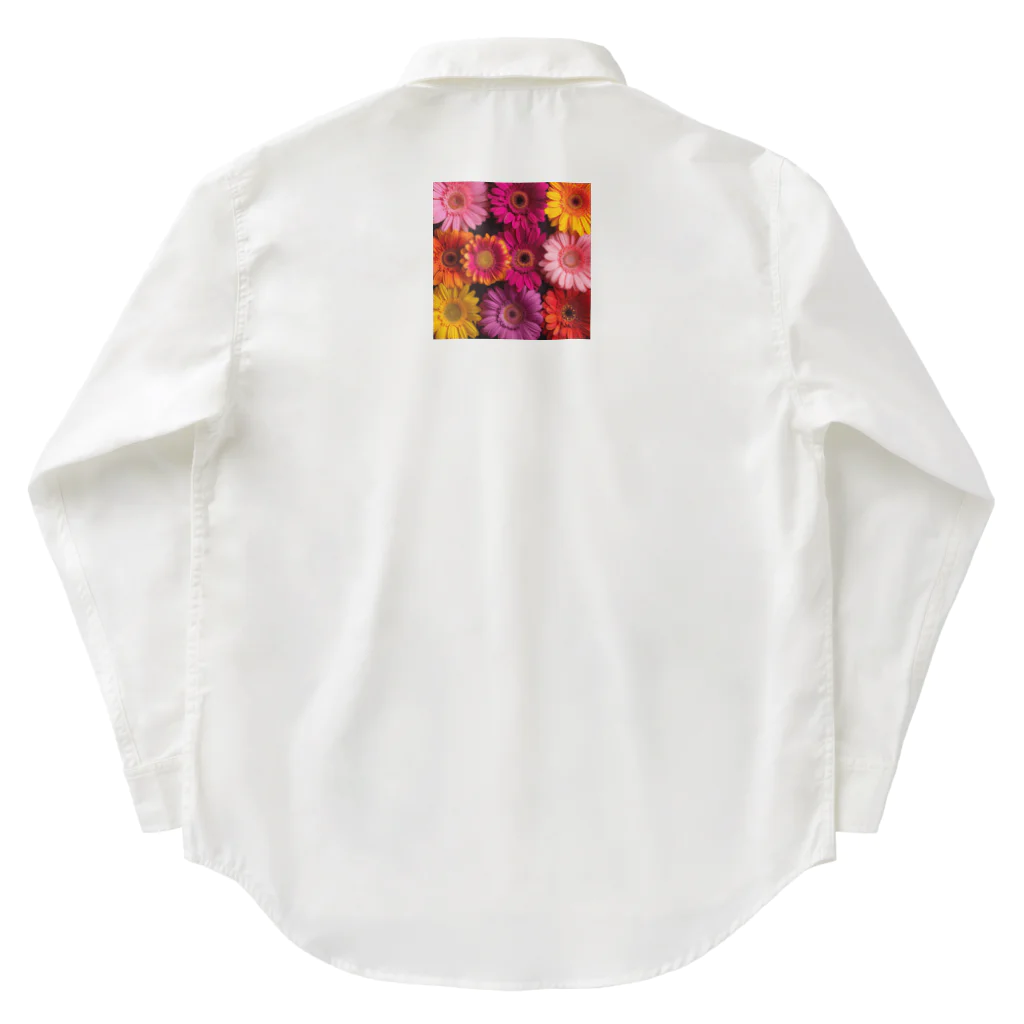 オンラインショップイエローリーフの色鮮やかな綺麗な花 Work Shirt